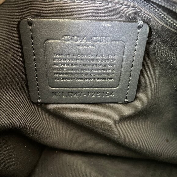 Coach Mini Bennett Satchel in Colorblock Signature Coated Canvas Midnight Pool - Picture 3 of 15